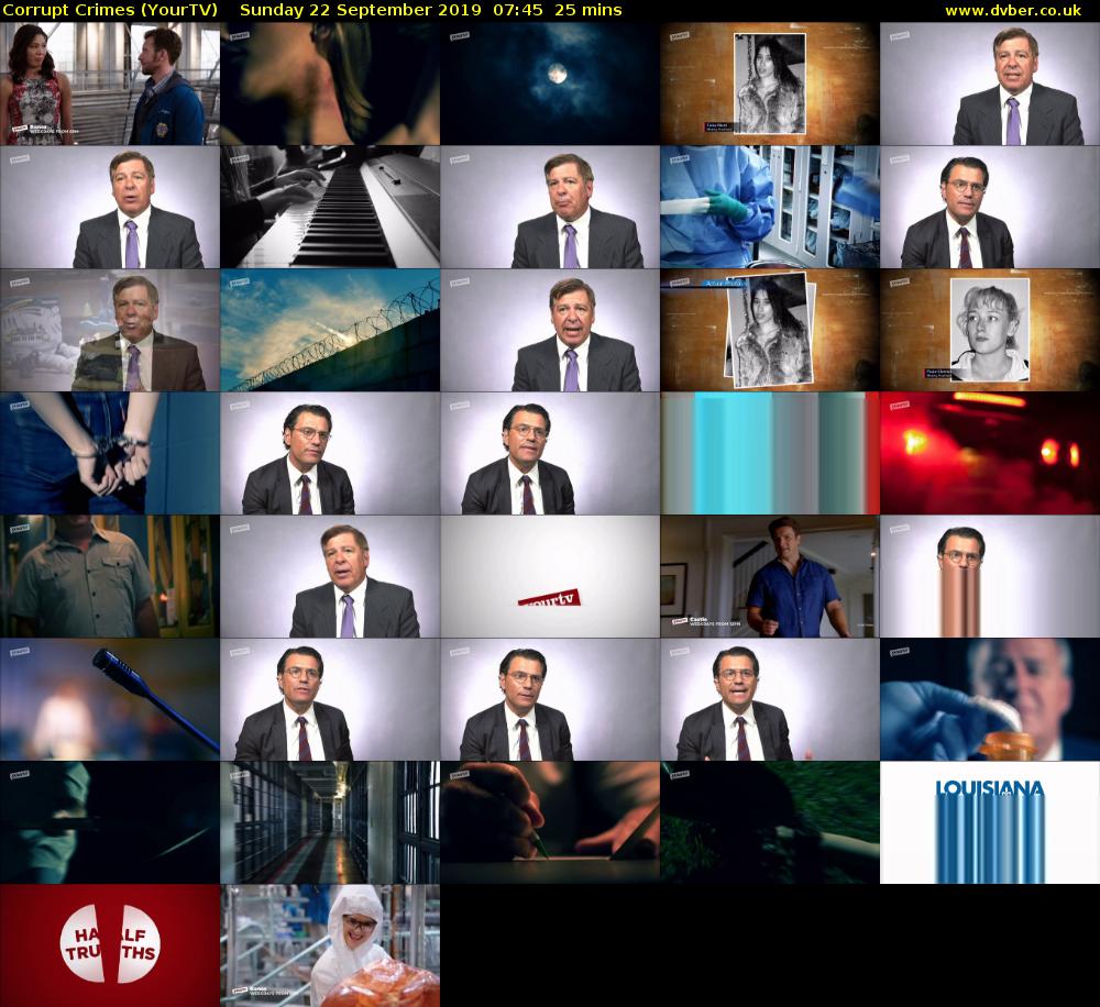 Corrupt Crimes (YourTV) Sunday 22 September 2019 07:45 - 08:10