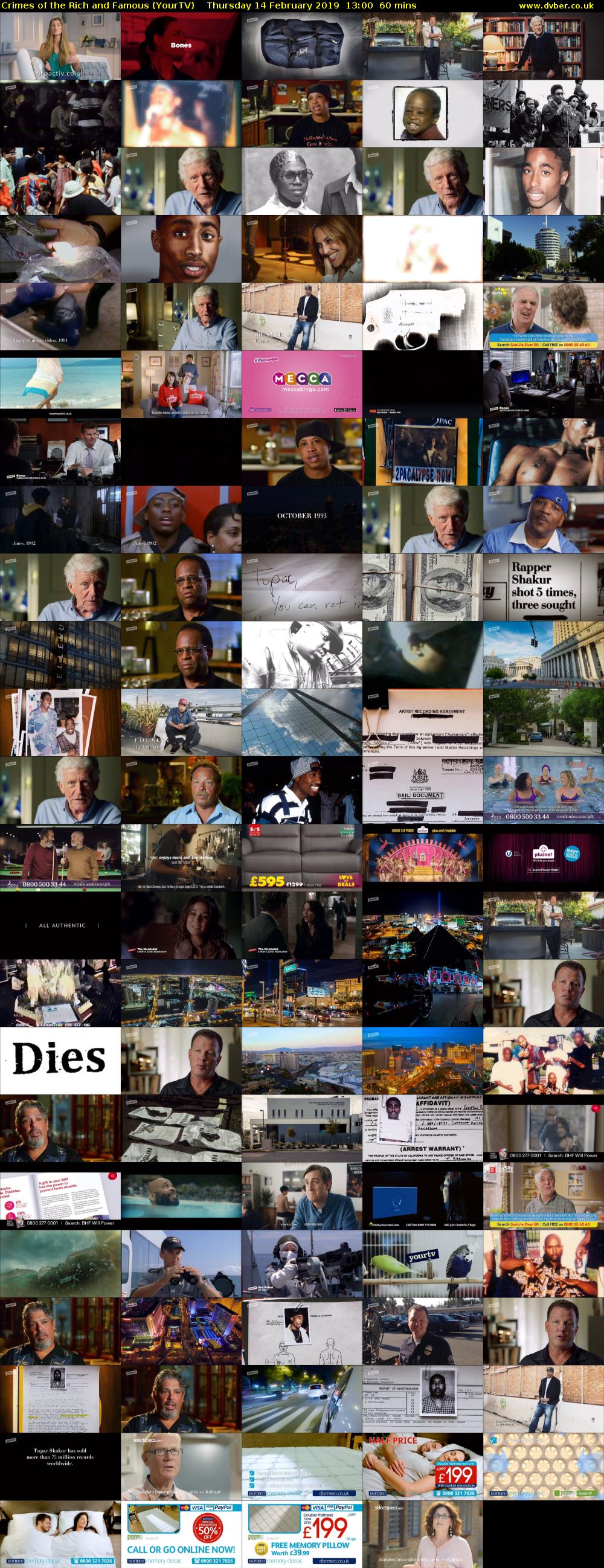 Crimes of the Rich and Famous (YourTV) Thursday 14 February 2019 13:00 - 14:00