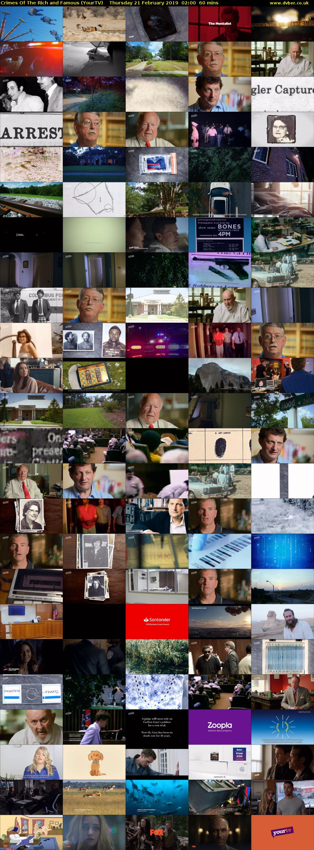 Crimes of the Rich and Famous (YourTV) Thursday 21 February 2019 02:00 - 03:00