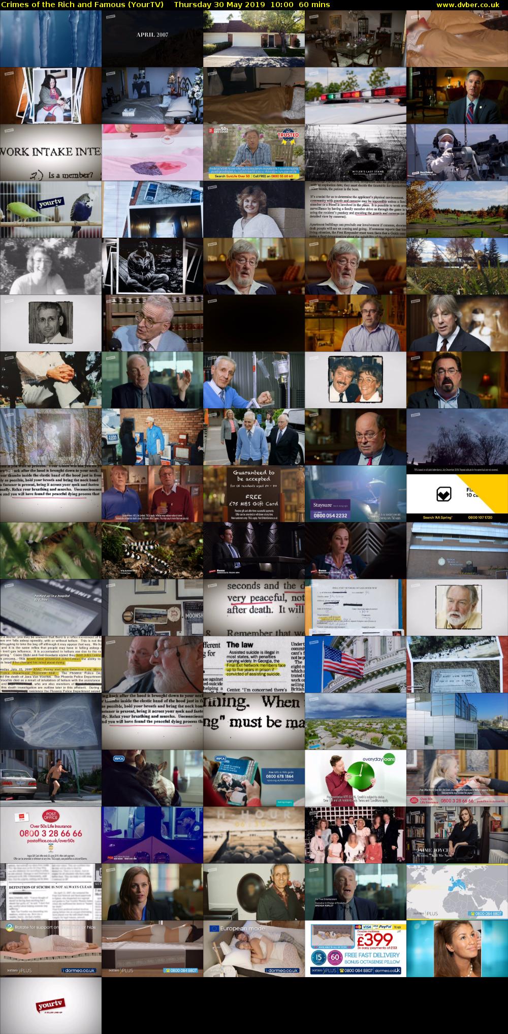 Crimes of the Rich and Famous (YourTV) Thursday 30 May 2019 10:00 - 11:00