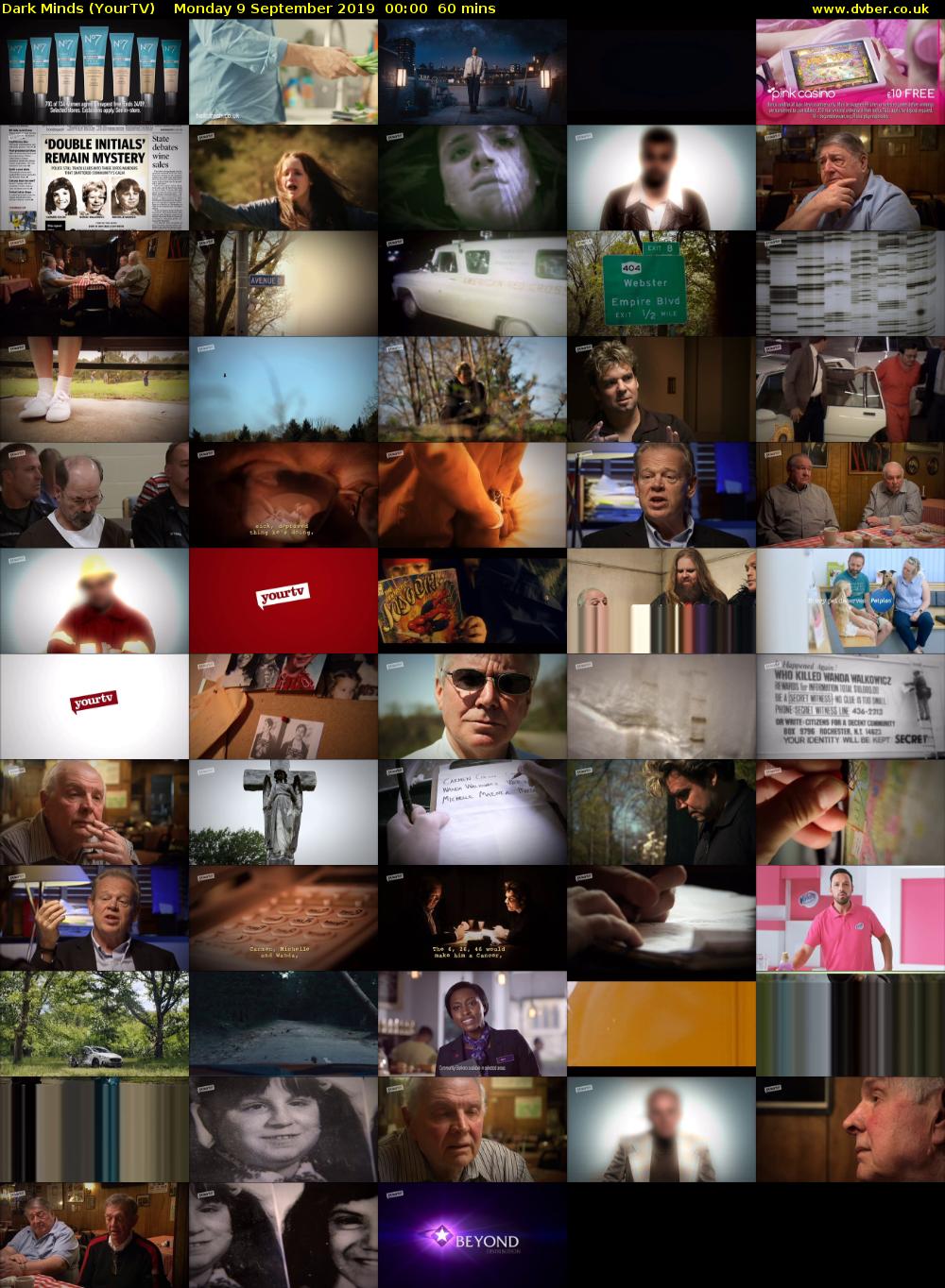 Dark Minds (YourTV) Monday 9 September 2019 00:00 - 01:00