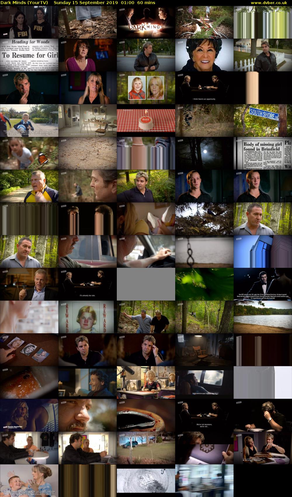 Dark Minds (YourTV) Sunday 15 September 2019 01:00 - 02:00
