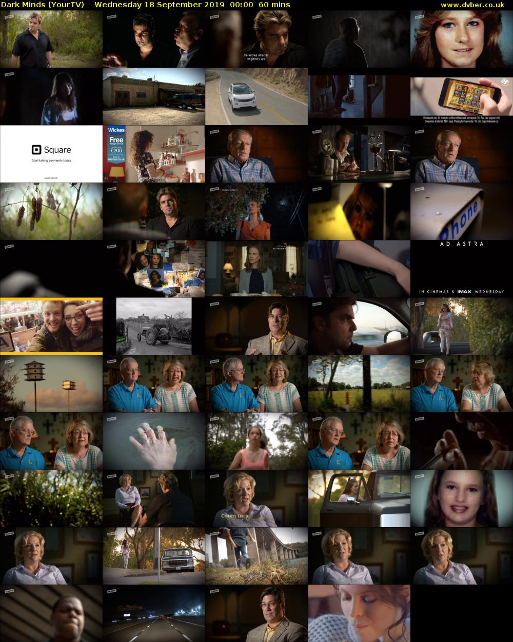 Dark Minds (YourTV) Wednesday 18 September 2019 00:00 - 01:00