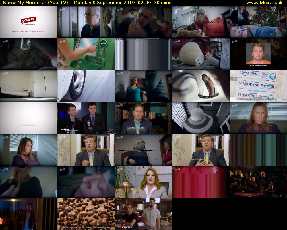I Knew My Murderer (YourTV) Monday 9 September 2019 02:00 - 02:30