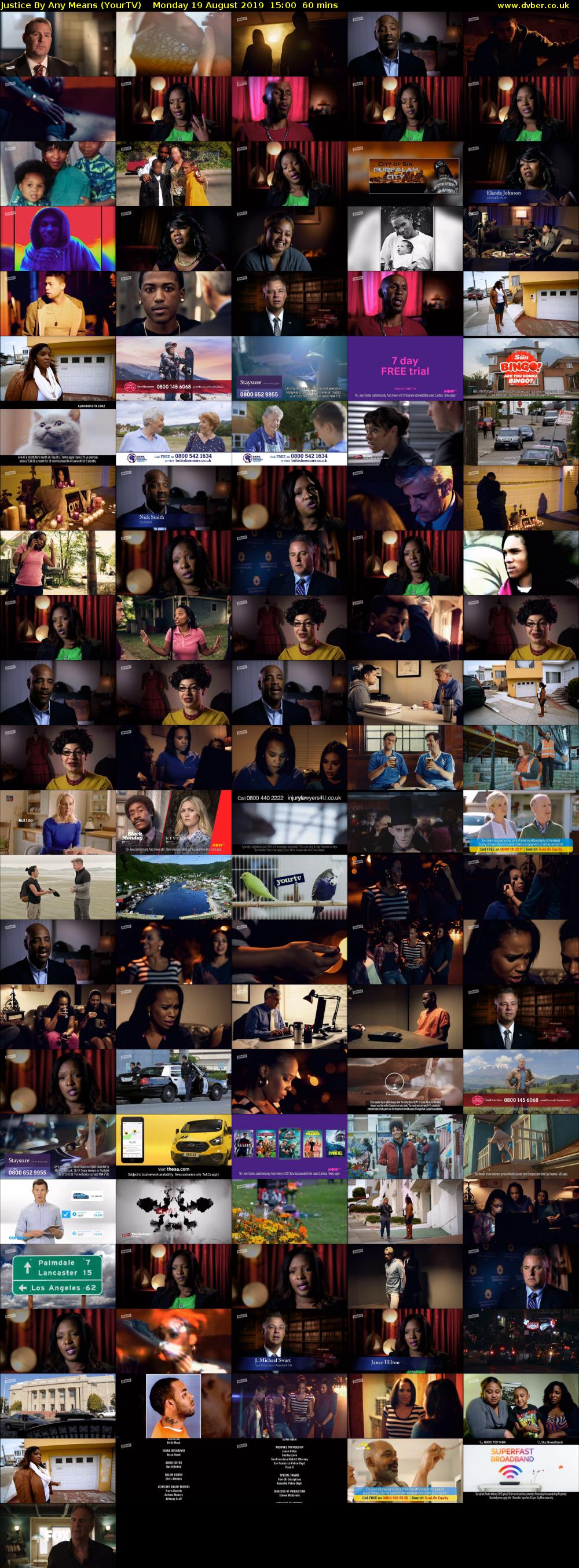 Justice By Any Means (YourTV) Monday 19 August 2019 15:00 - 16:00