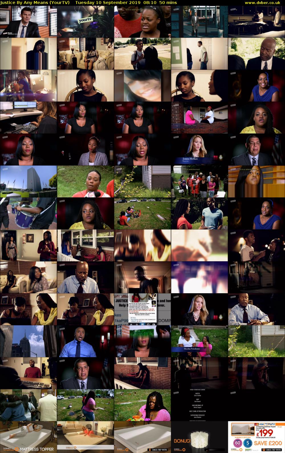 Justice By Any Means (YourTV) Tuesday 10 September 2019 08:10 - 09:00