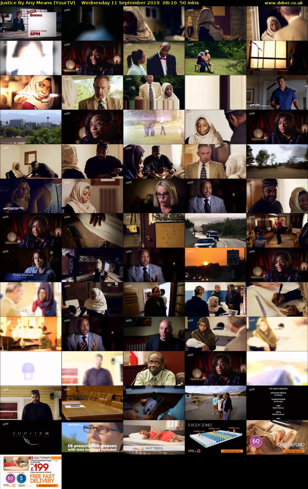 Justice By Any Means (YourTV) Wednesday 11 September 2019 08:10 - 09:00