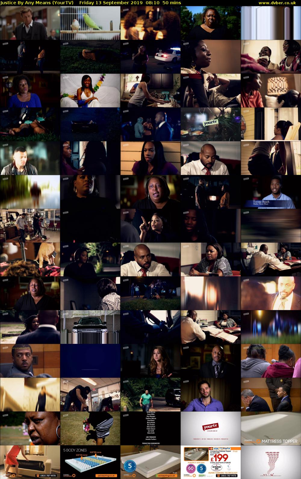 Justice By Any Means (YourTV) Friday 13 September 2019 08:10 - 09:00
