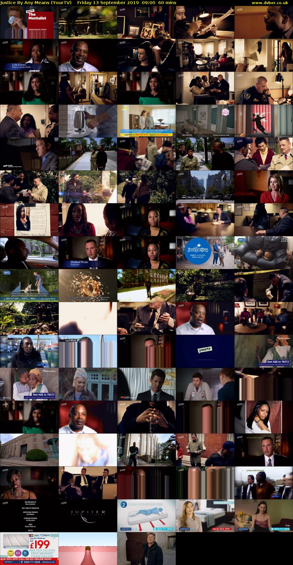 Justice By Any Means (YourTV) Friday 13 September 2019 09:00 - 10:00