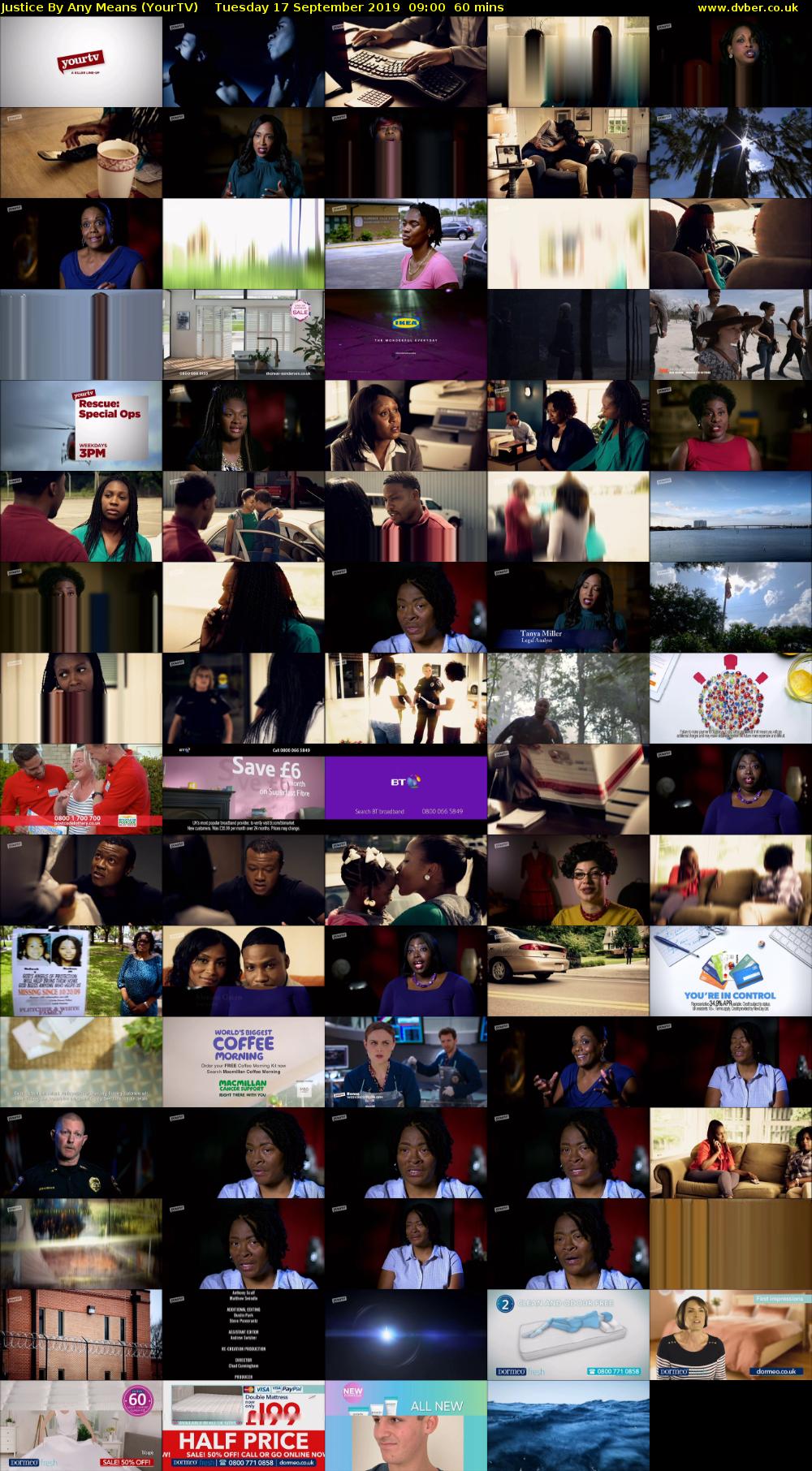 Justice By Any Means (YourTV) Tuesday 17 September 2019 09:00 - 10:00