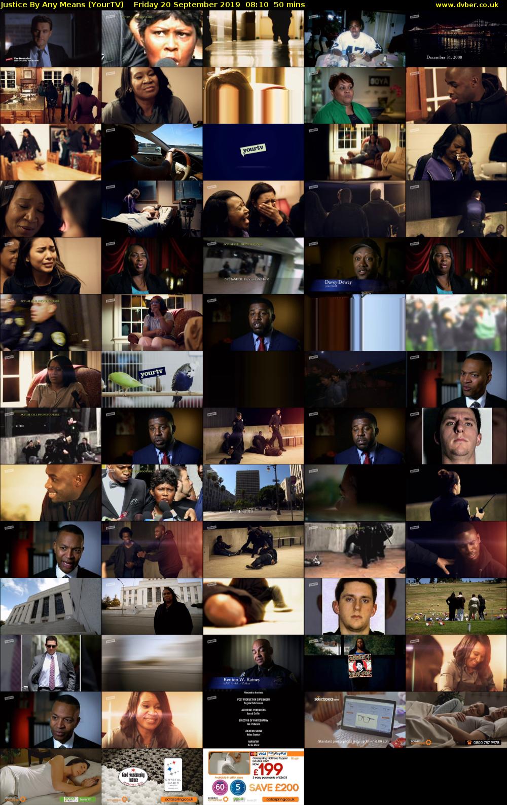 Justice By Any Means (YourTV) Friday 20 September 2019 08:10 - 09:00