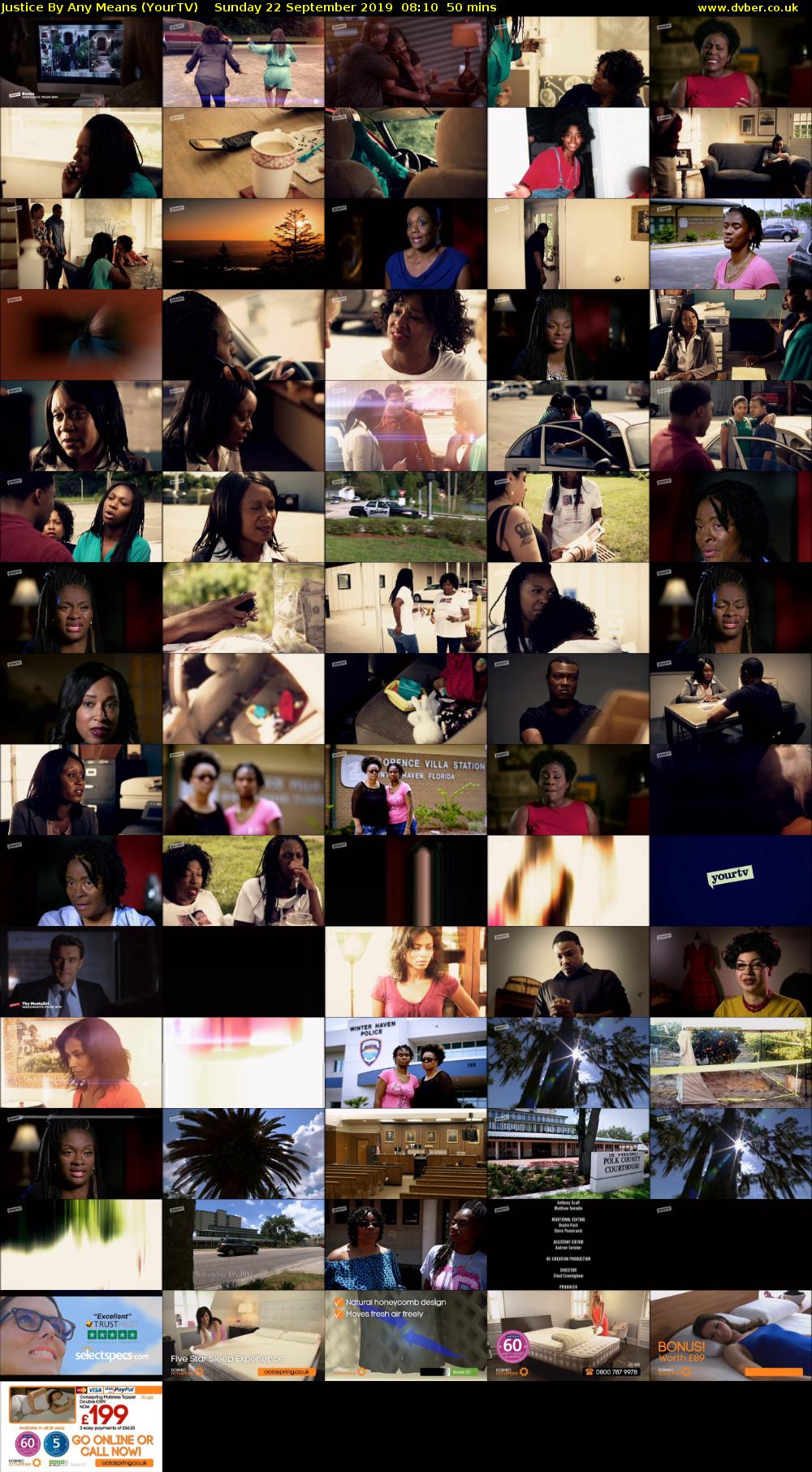 Justice By Any Means (YourTV) Sunday 22 September 2019 08:10 - 09:00