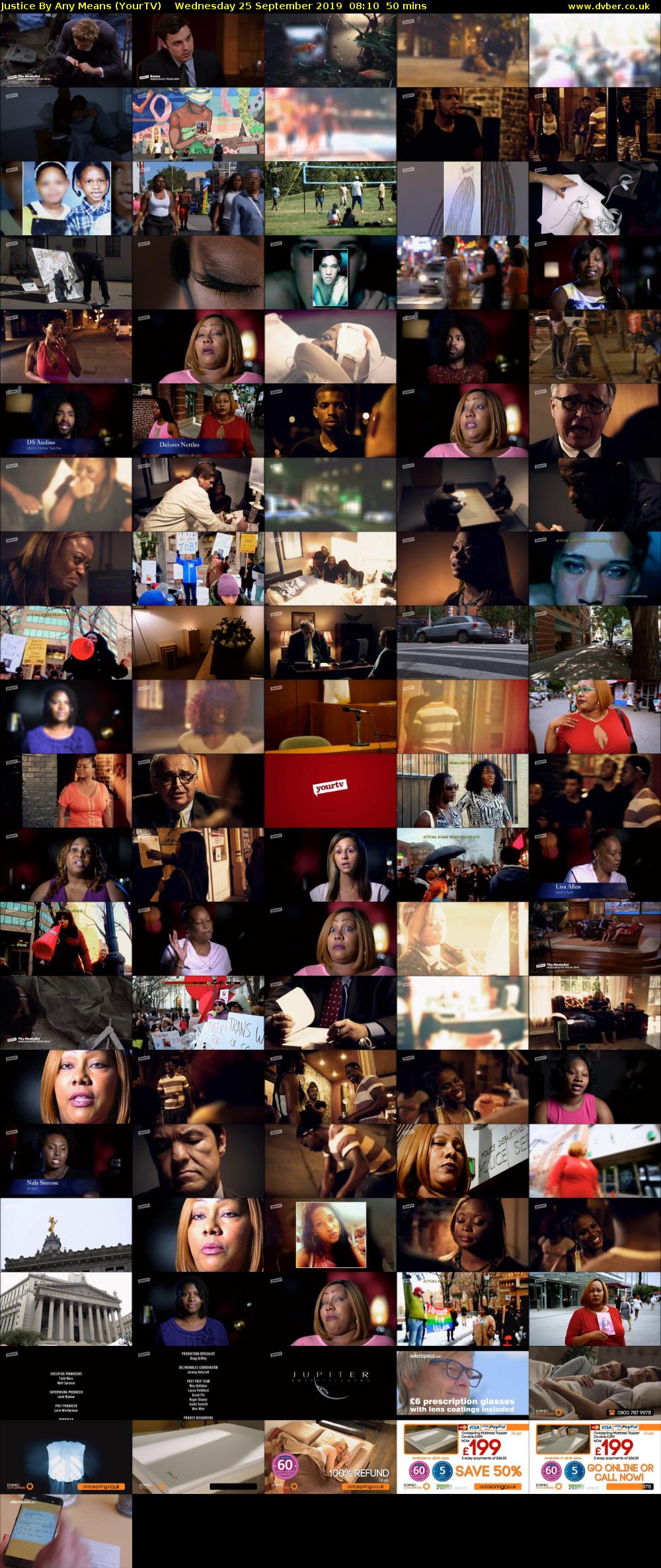 Justice By Any Means (YourTV) Wednesday 25 September 2019 08:10 - 09:00