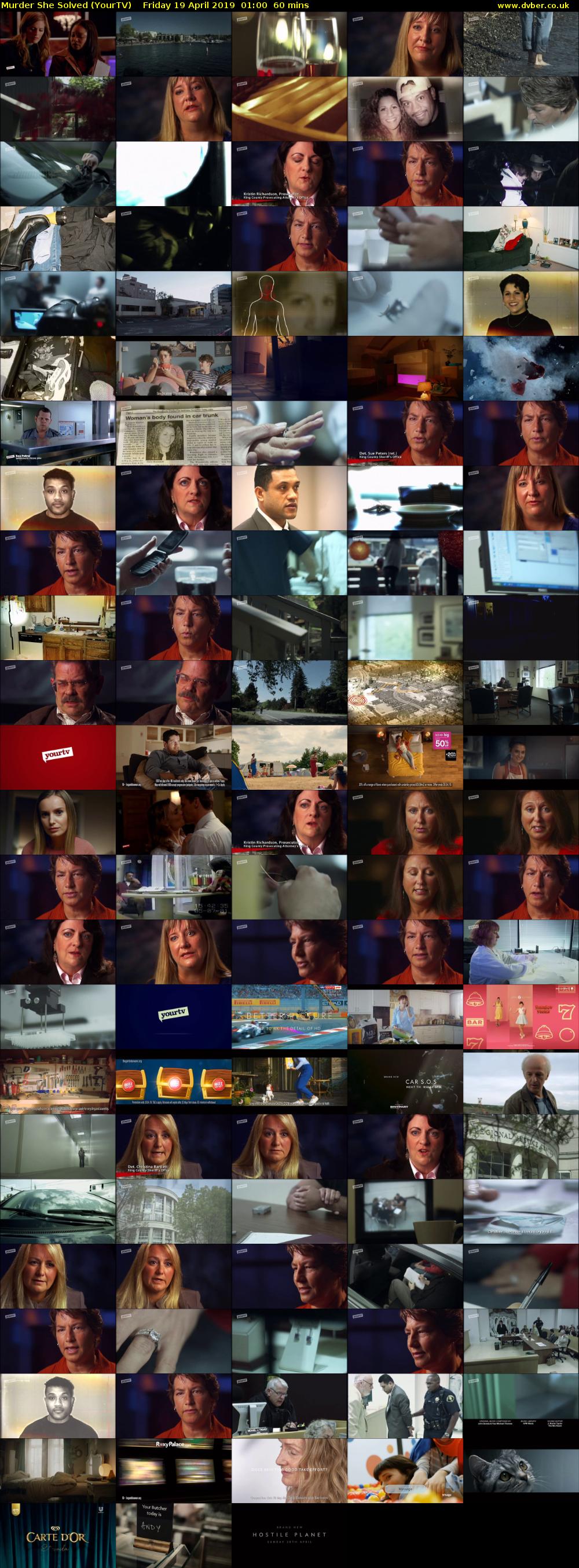Murder She Solved (YourTV) Friday 19 April 2019 01:00 - 02:00