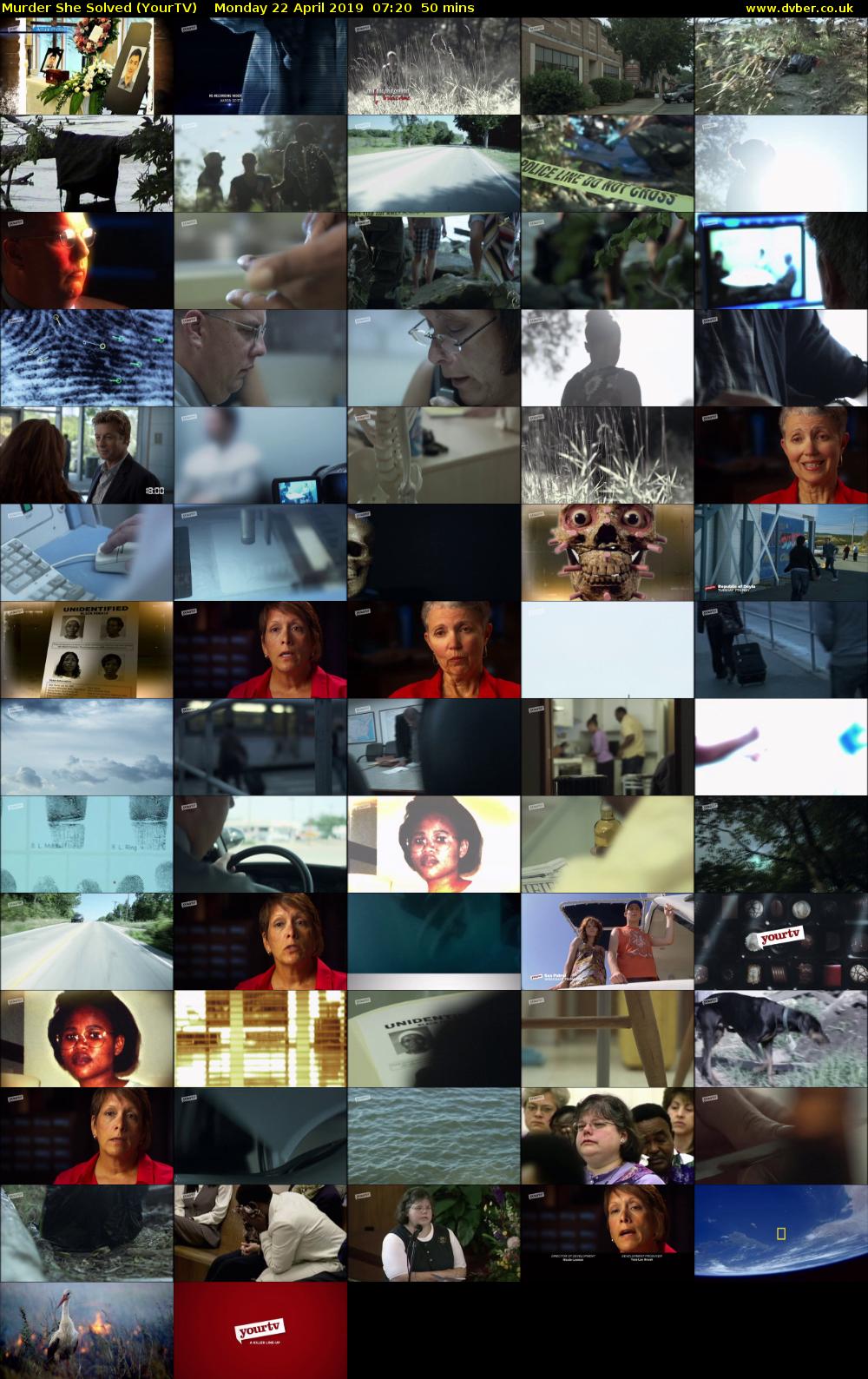 Murder She Solved (YourTV) Monday 22 April 2019 07:20 - 08:10