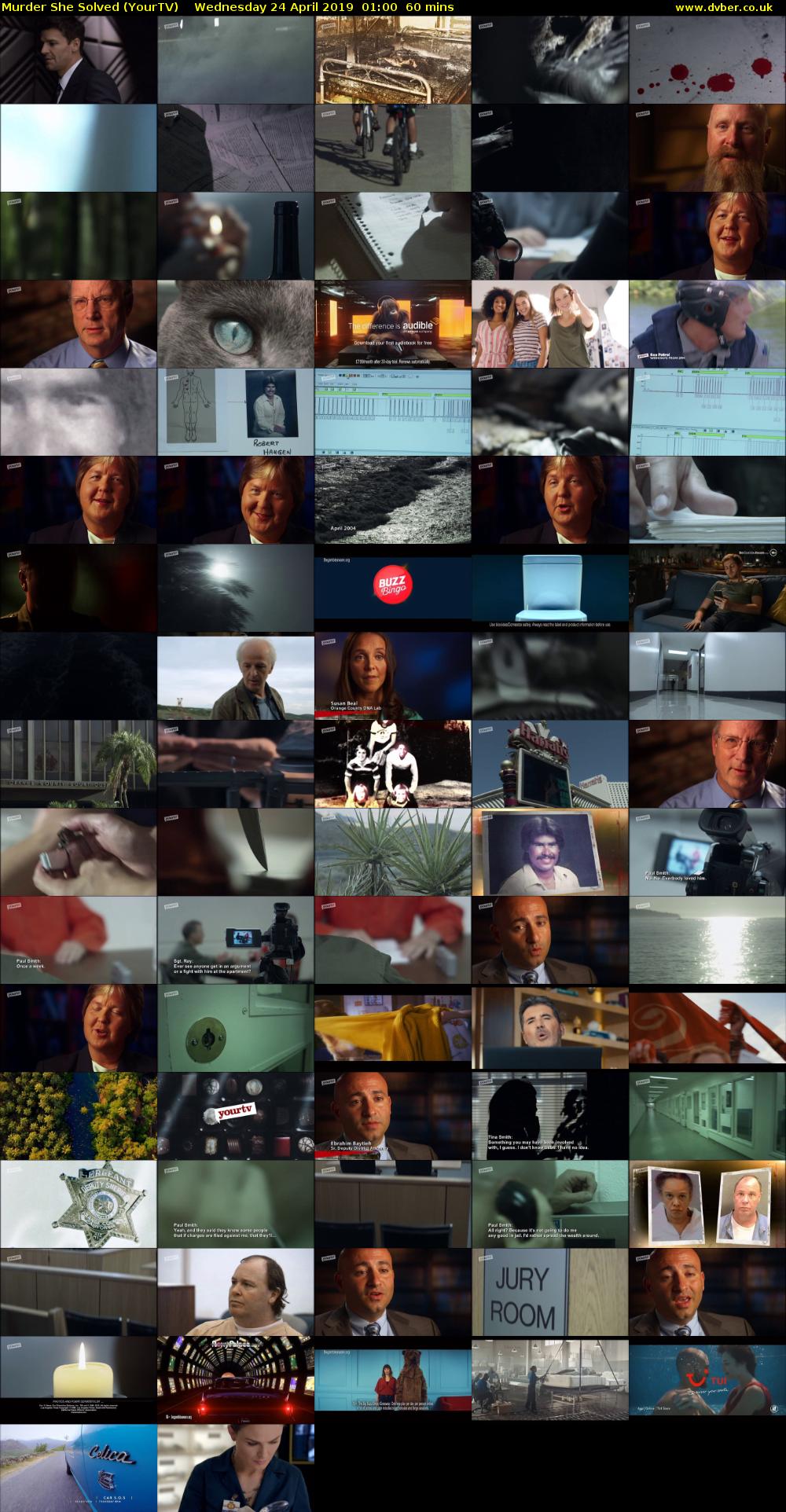 Murder She Solved (YourTV) Wednesday 24 April 2019 01:00 - 02:00