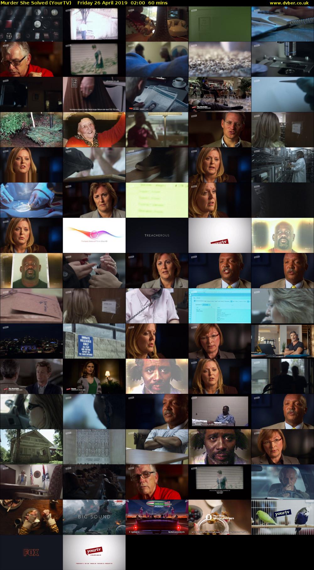 Murder She Solved (YourTV) Friday 26 April 2019 02:00 - 03:00