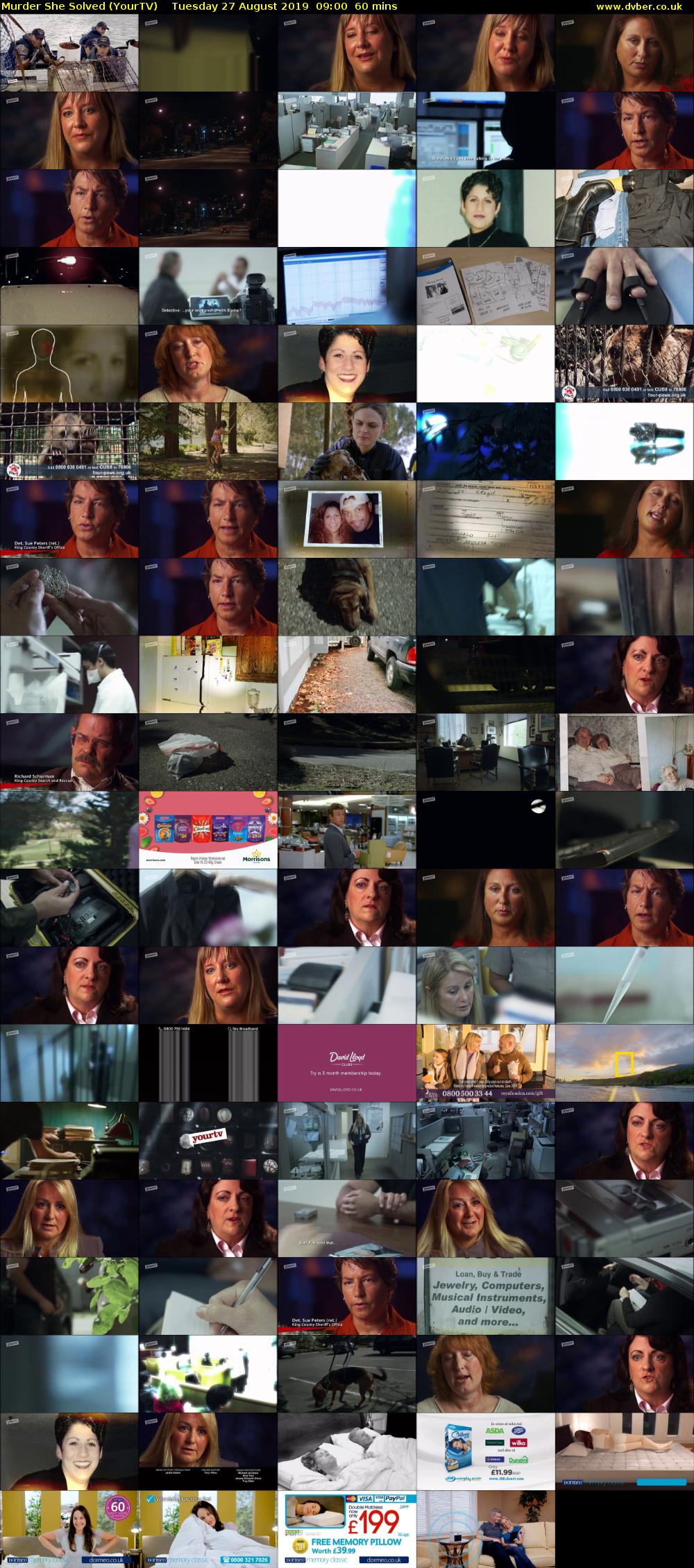 Murder She Solved (YourTV) Tuesday 27 August 2019 09:00 - 10:00