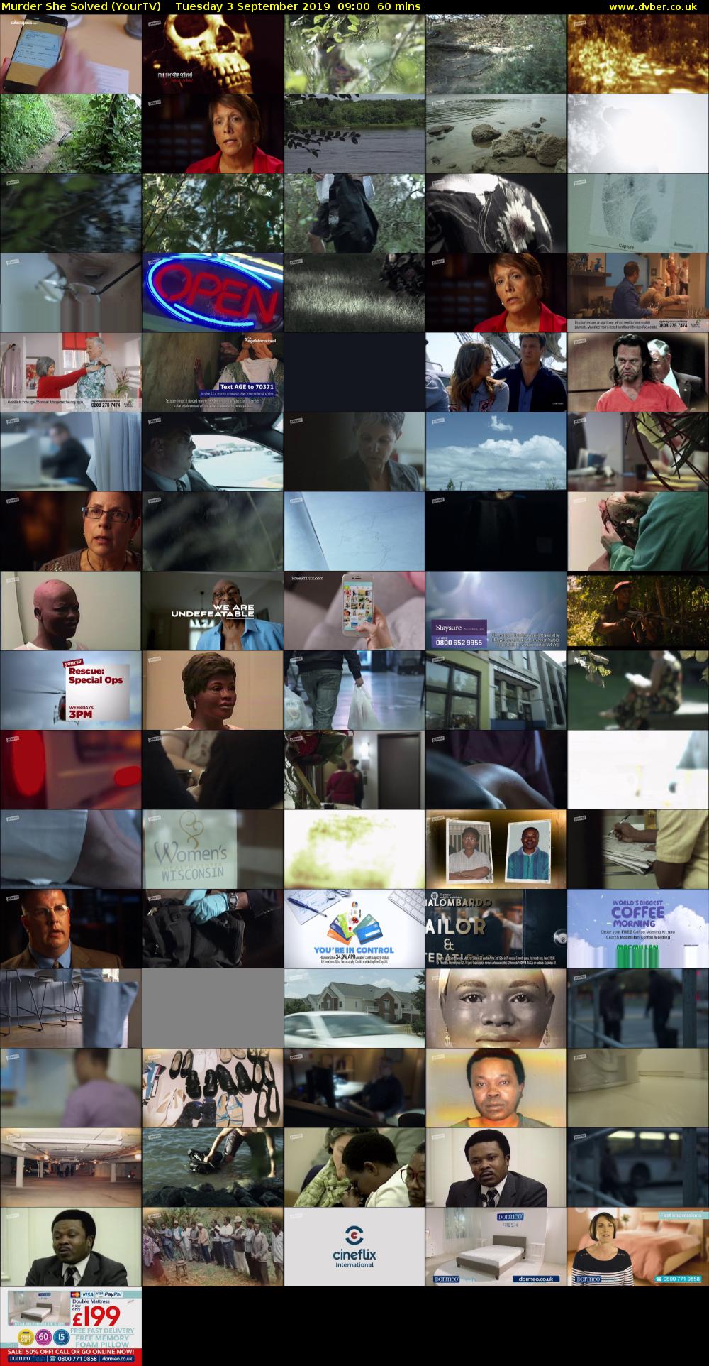 Murder She Solved (YourTV) Tuesday 3 September 2019 09:00 - 10:00