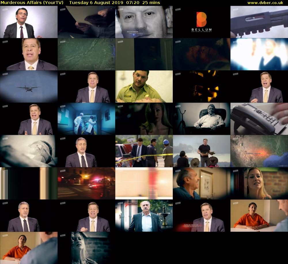 Murderous Affairs (YourTV) Tuesday 6 August 2019 07:20 - 07:45