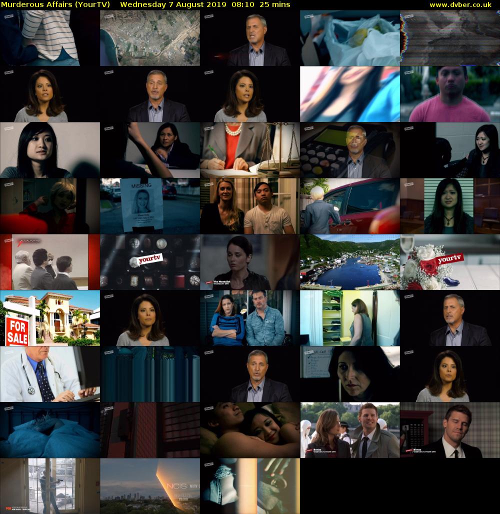 Murderous Affairs (YourTV) Wednesday 7 August 2019 08:10 - 08:35