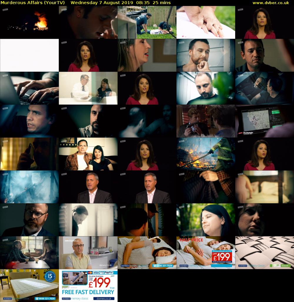 Murderous Affairs (YourTV) Wednesday 7 August 2019 08:35 - 09:00