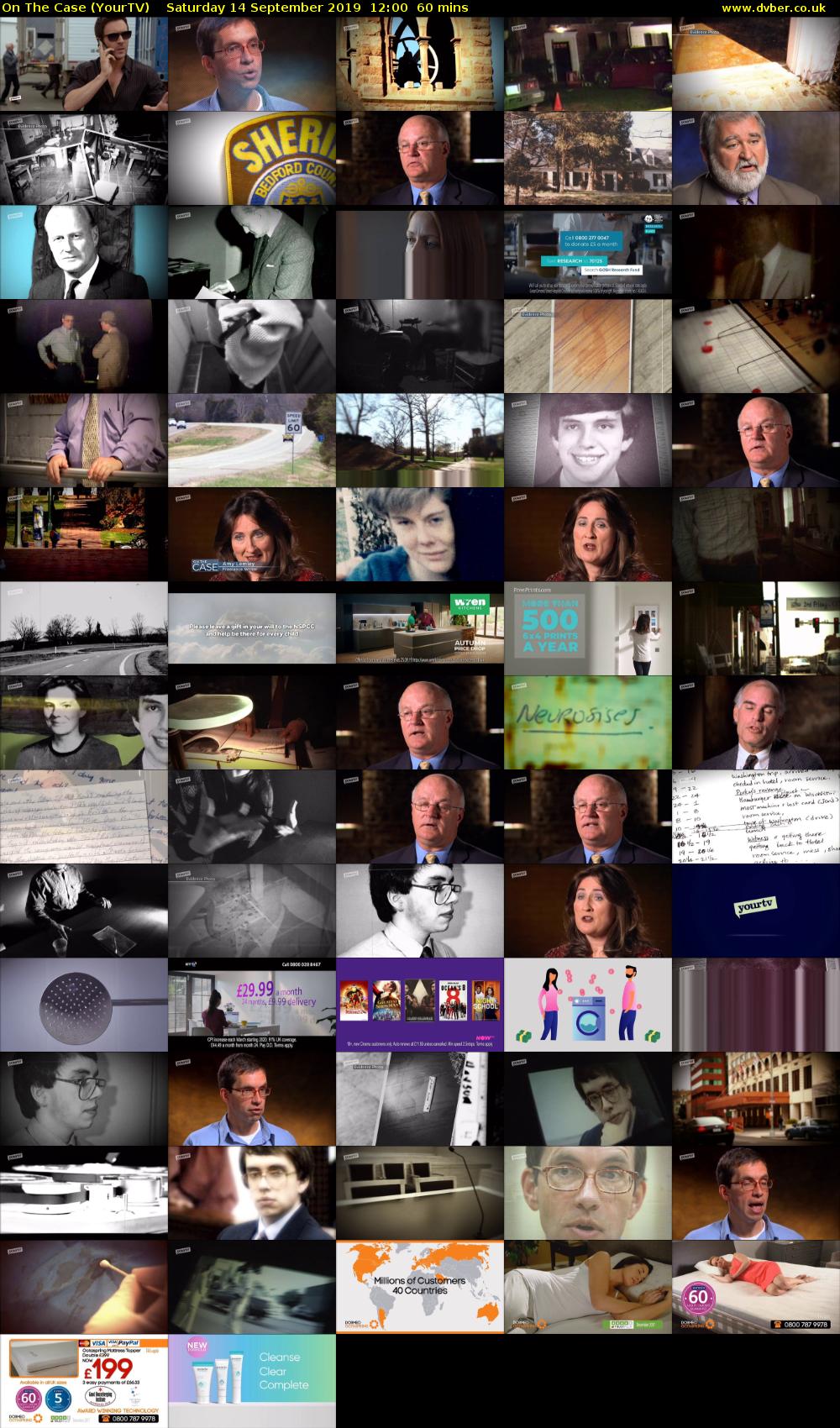 On The Case (YourTV) Saturday 14 September 2019 12:00 - 13:00
