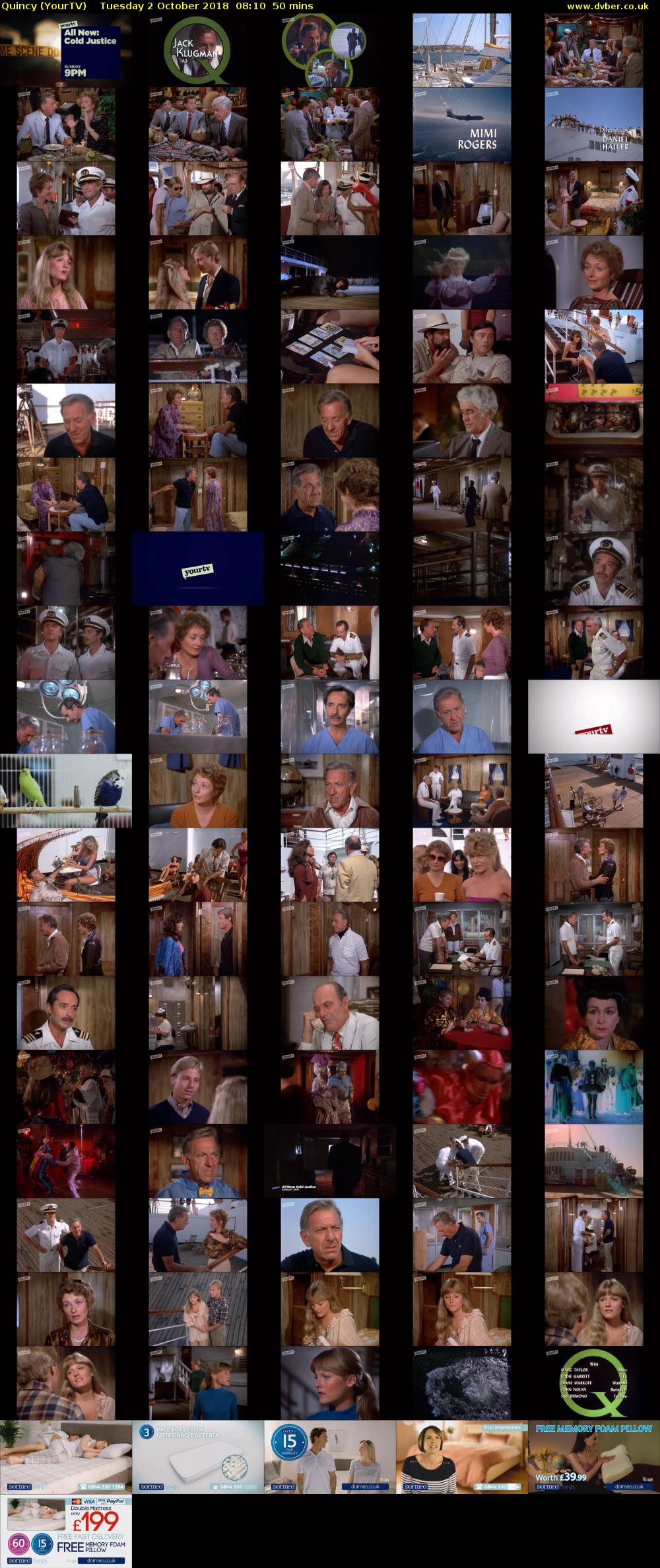 Quincy (YourTV) Tuesday 2 October 2018 08:10 - 09:00