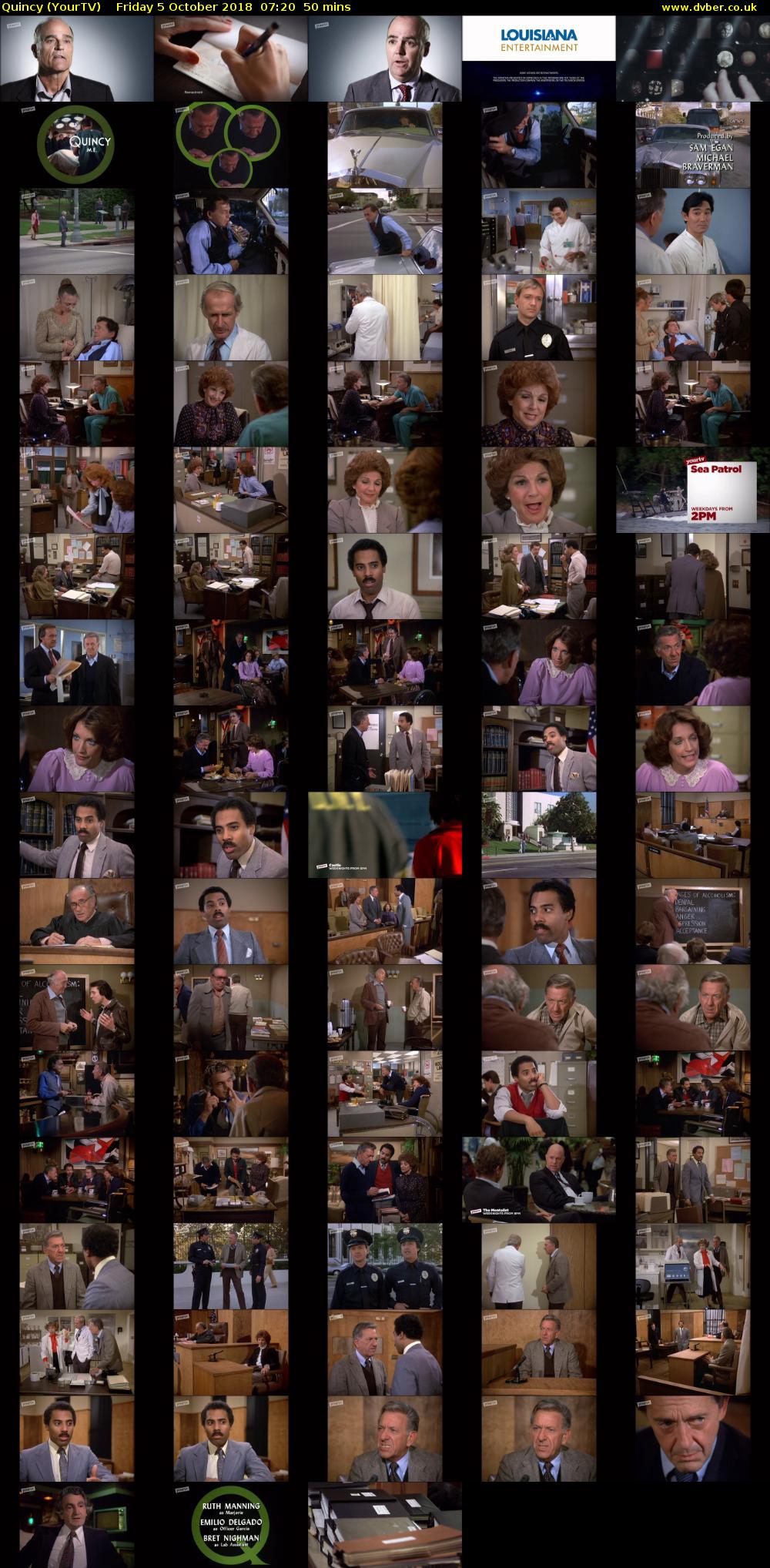 Quincy (YourTV) Friday 5 October 2018 07:20 - 08:10