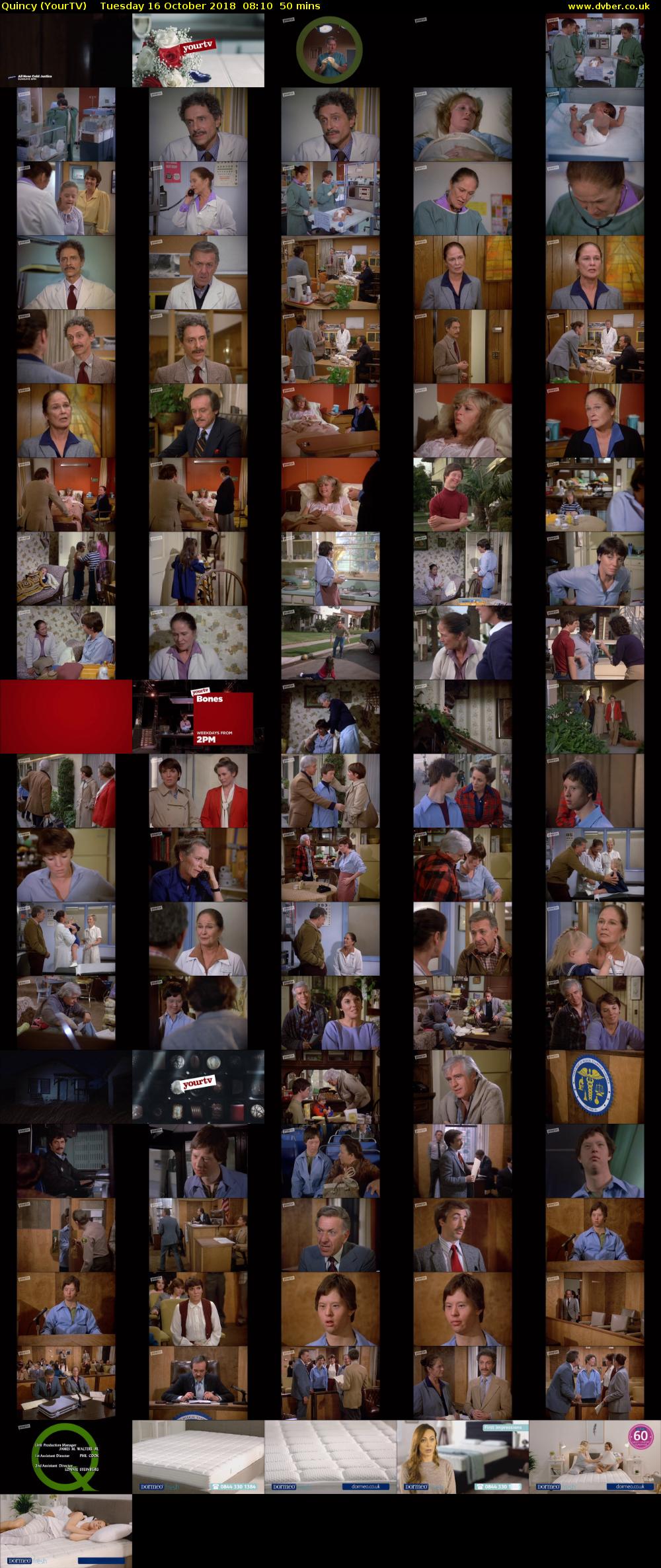Quincy (YourTV) Tuesday 16 October 2018 08:10 - 09:00