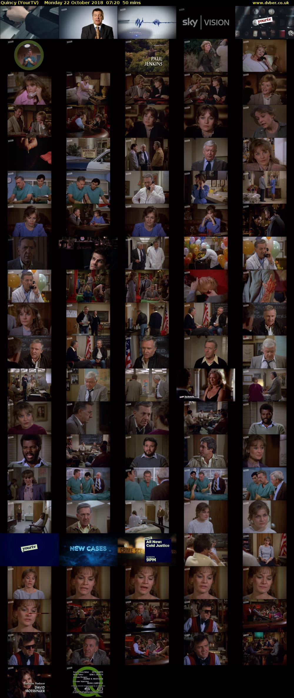 Quincy (YourTV) Monday 22 October 2018 07:20 - 08:10