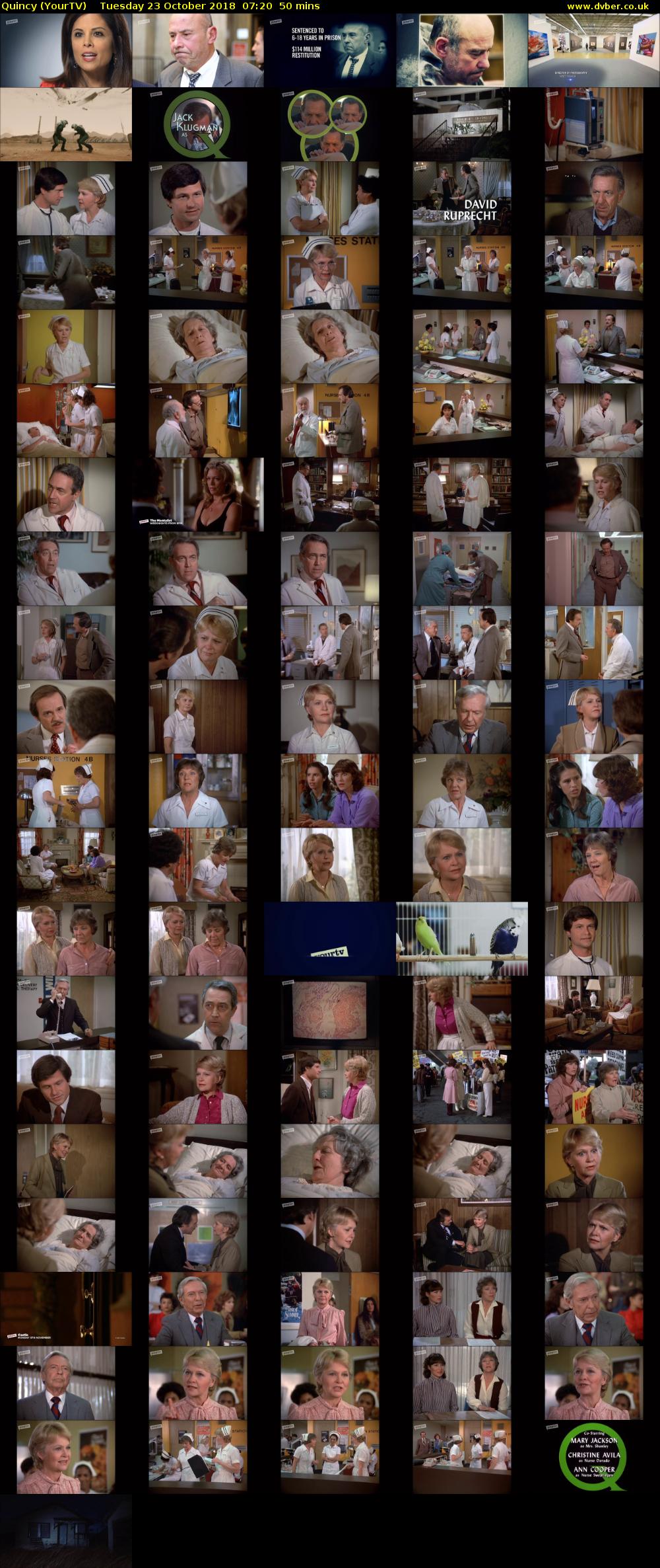 Quincy (YourTV) Tuesday 23 October 2018 07:20 - 08:10