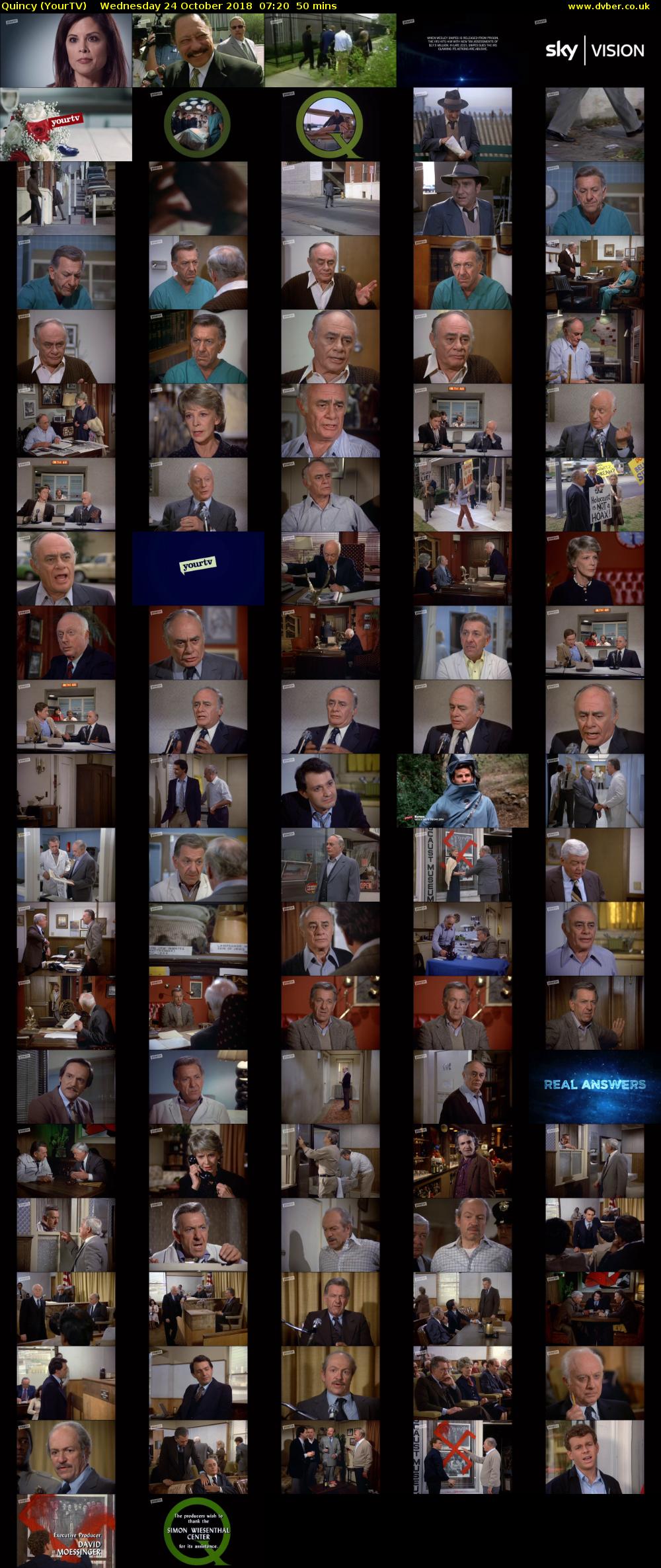 Quincy (YourTV) Wednesday 24 October 2018 07:20 - 08:10