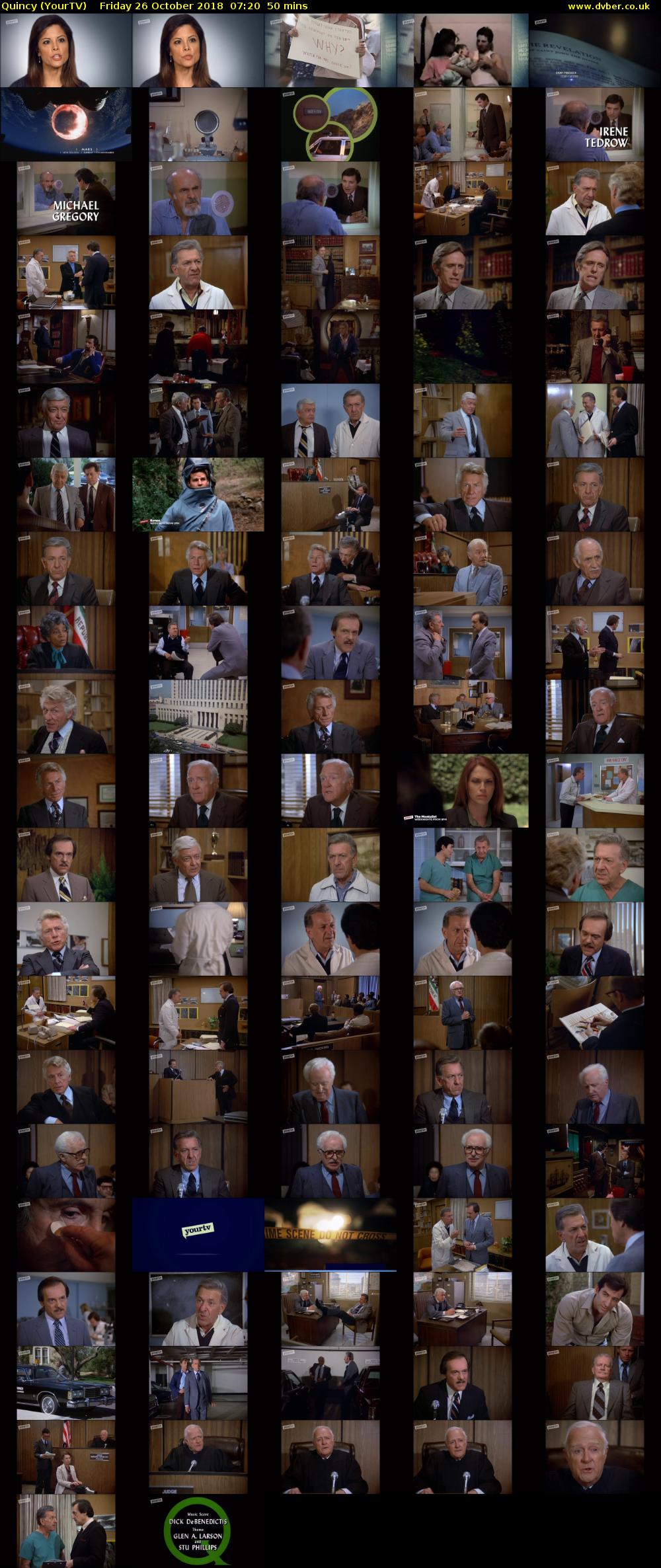 Quincy (YourTV) Friday 26 October 2018 07:20 - 08:10