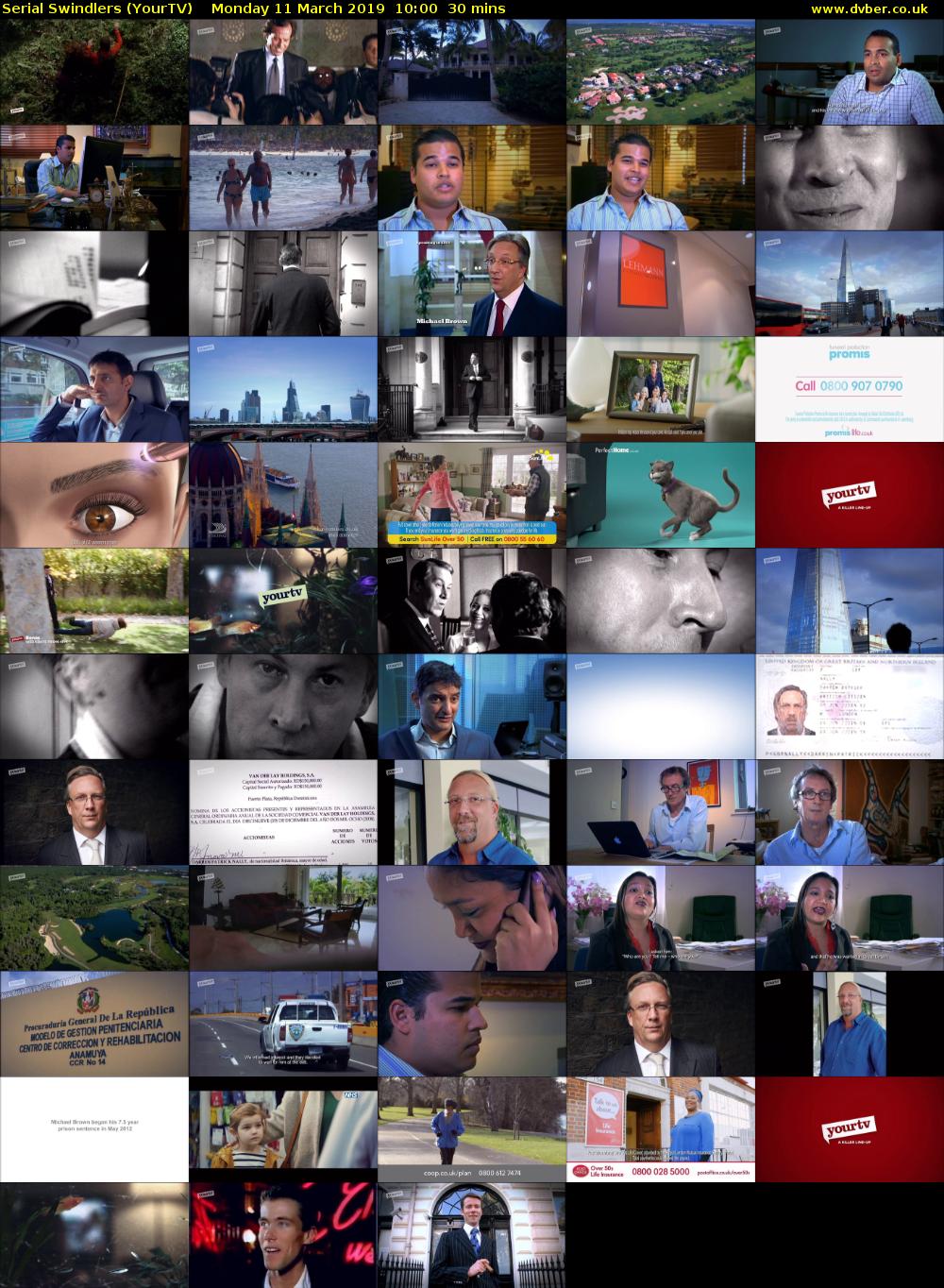 Serial Swindlers (YourTV) Monday 11 March 2019 10:00 - 10:30