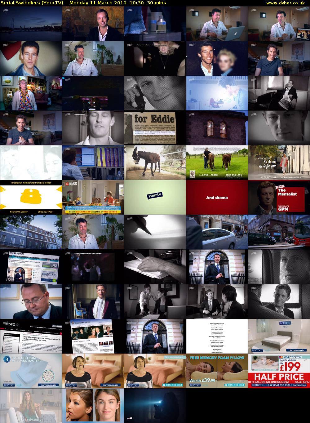 Serial Swindlers (YourTV) Monday 11 March 2019 10:30 - 11:00