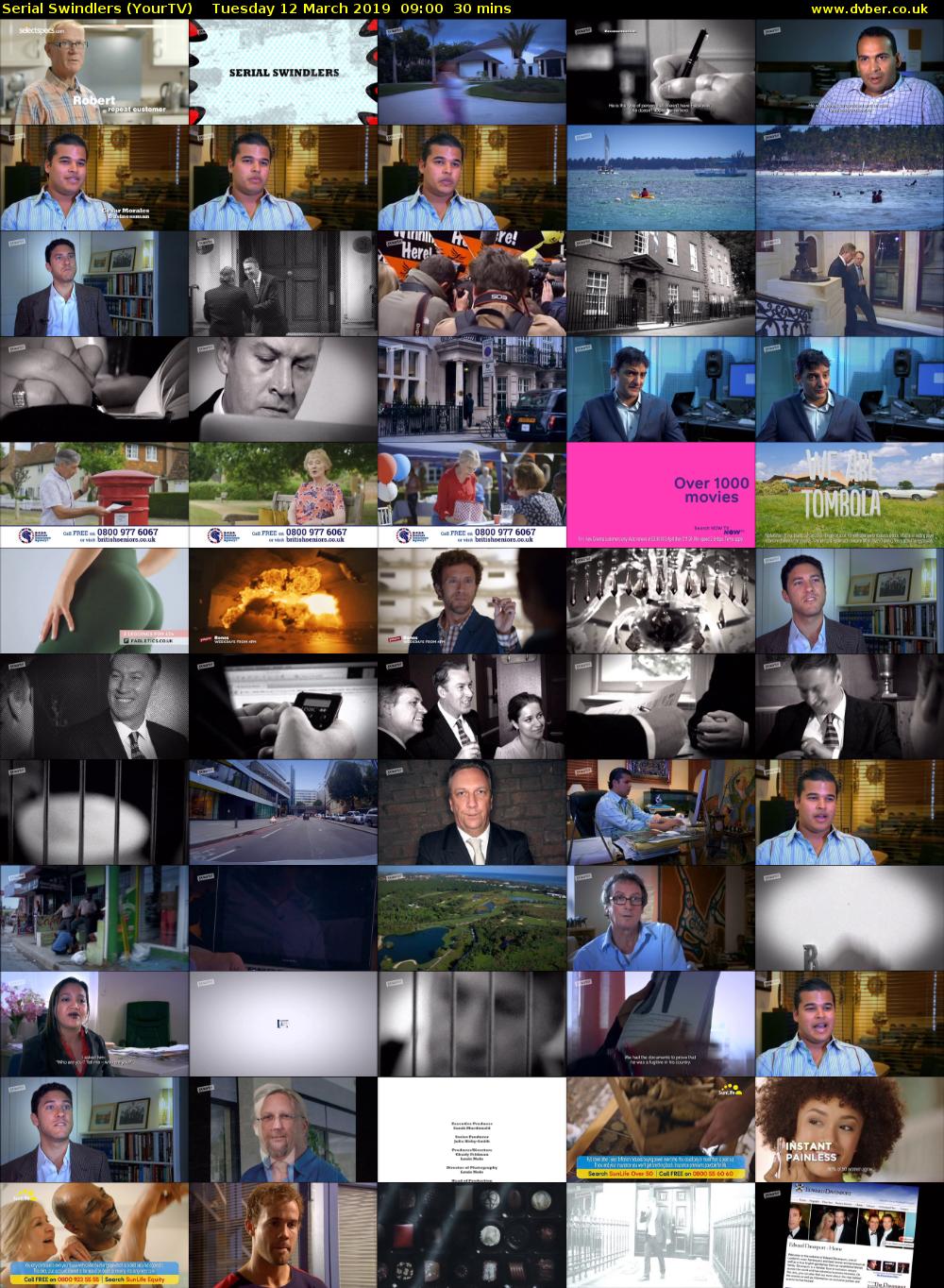 Serial Swindlers (YourTV) Tuesday 12 March 2019 09:00 - 09:30