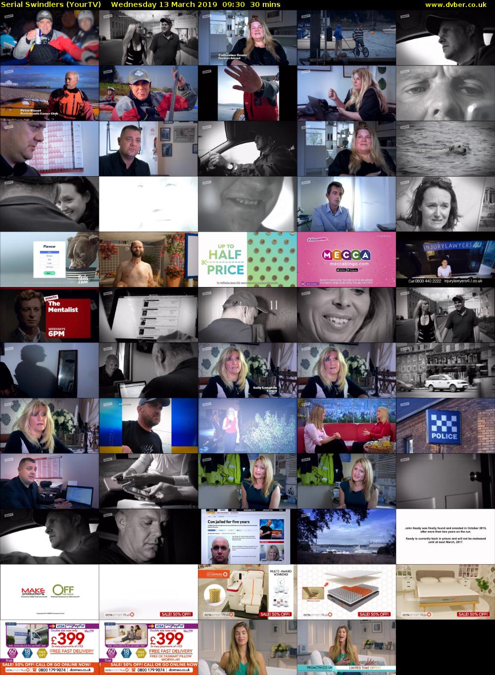 Serial Swindlers (YourTV) Wednesday 13 March 2019 09:30 - 10:00