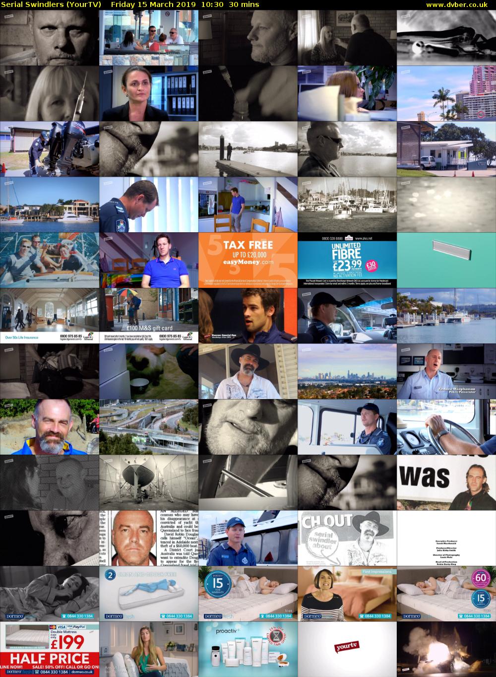 Serial Swindlers (YourTV) Friday 15 March 2019 10:30 - 11:00