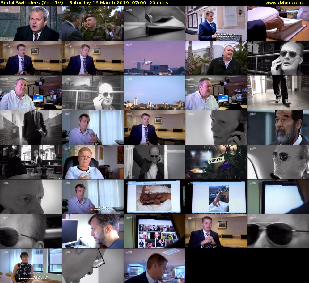 Serial Swindlers (YourTV) Saturday 16 March 2019 07:00 - 07:20