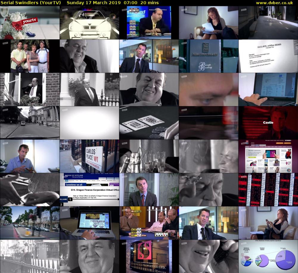 Serial Swindlers (YourTV) Sunday 17 March 2019 07:00 - 07:20
