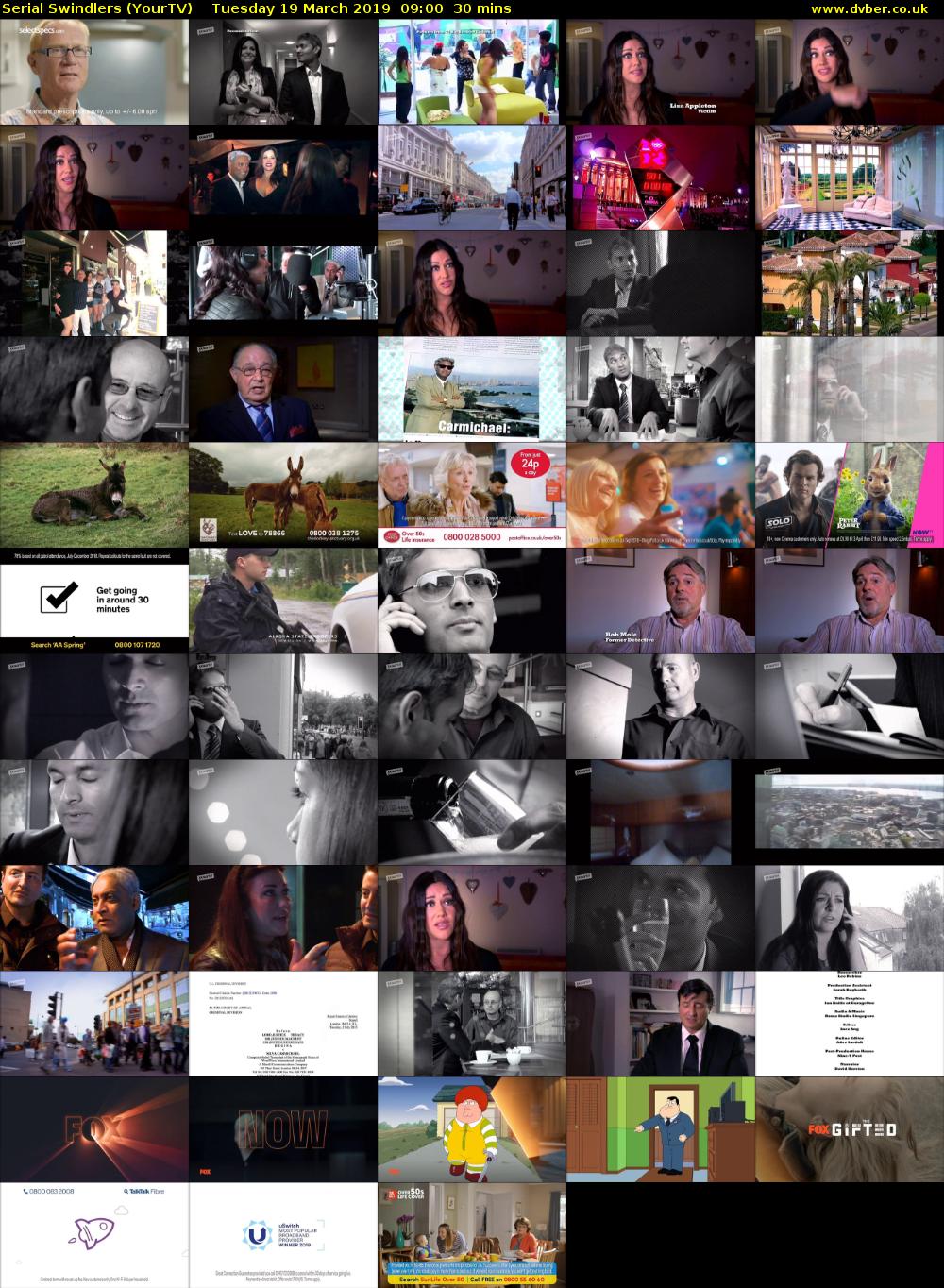 Serial Swindlers (YourTV) Tuesday 19 March 2019 09:00 - 09:30