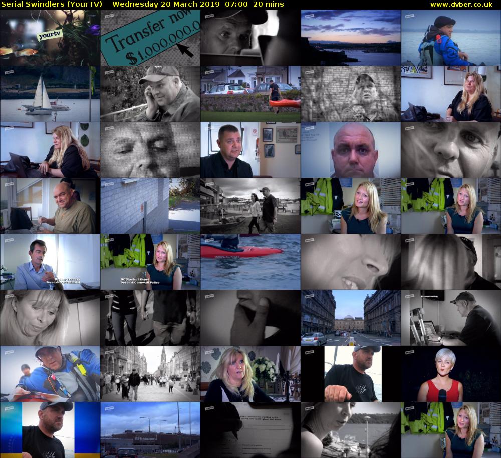 Serial Swindlers (YourTV) Wednesday 20 March 2019 07:00 - 07:20