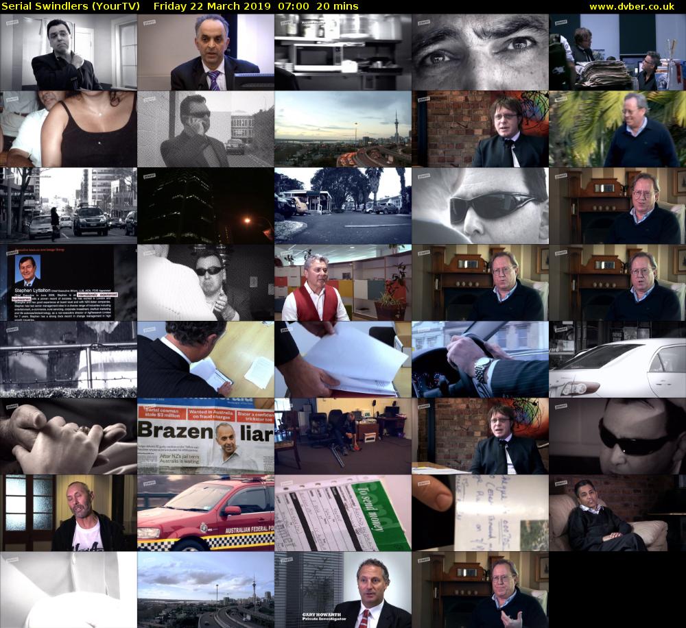 Serial Swindlers (YourTV) Friday 22 March 2019 07:00 - 07:20