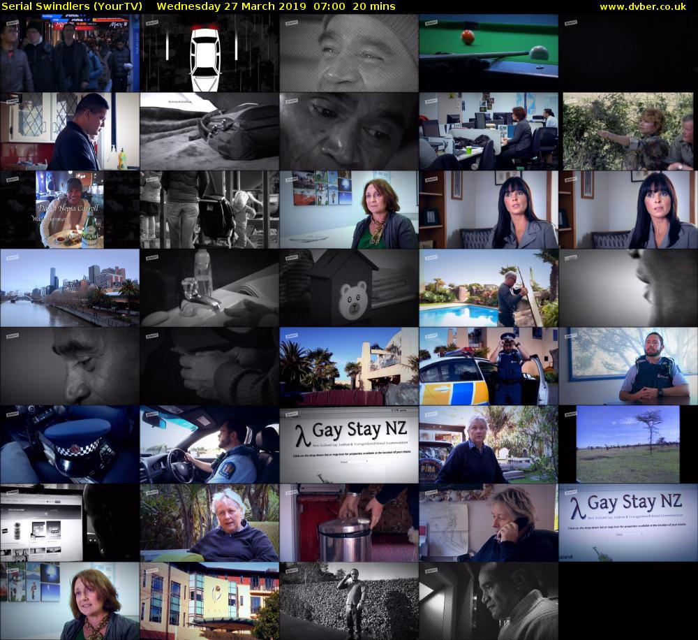 Serial Swindlers (YourTV) Wednesday 27 March 2019 07:00 - 07:20