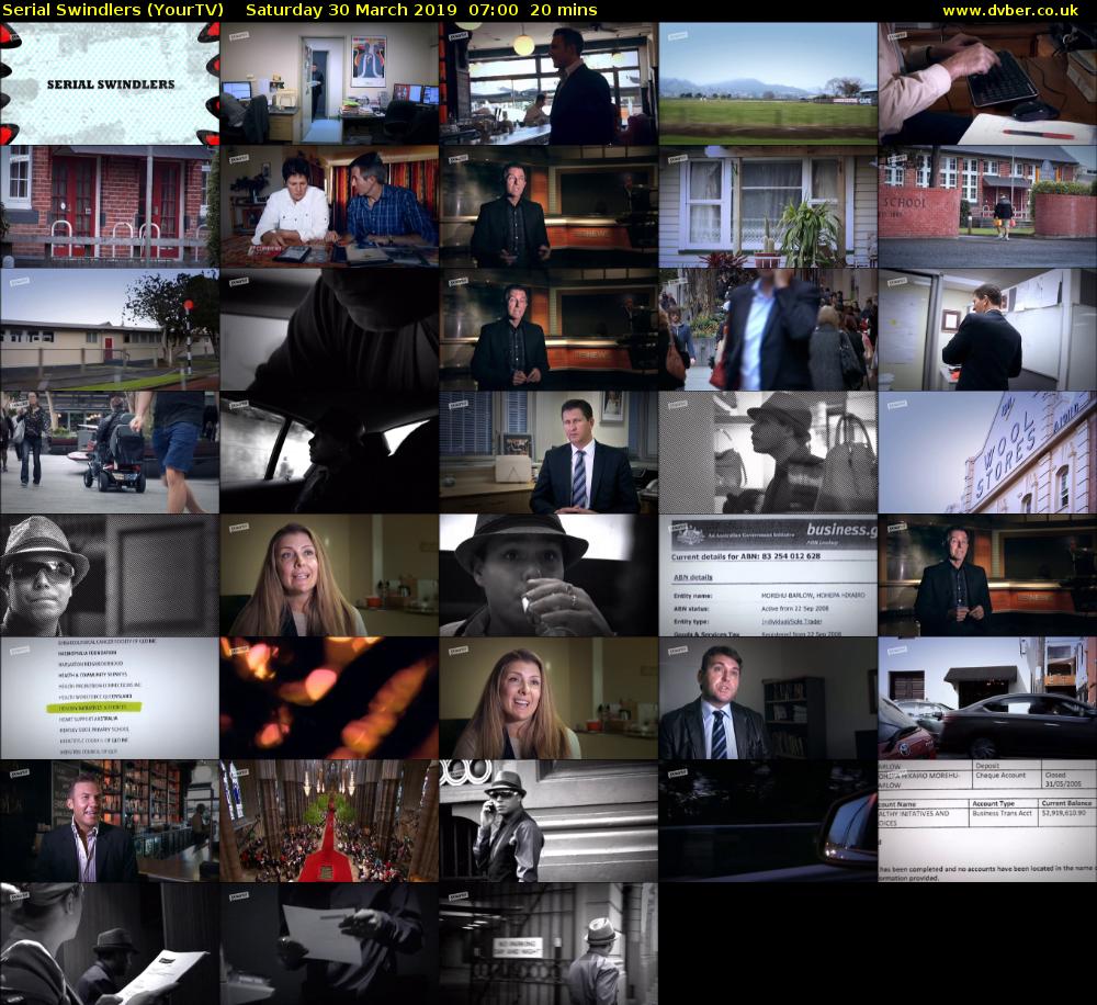 Serial Swindlers (YourTV) Saturday 30 March 2019 07:00 - 07:20