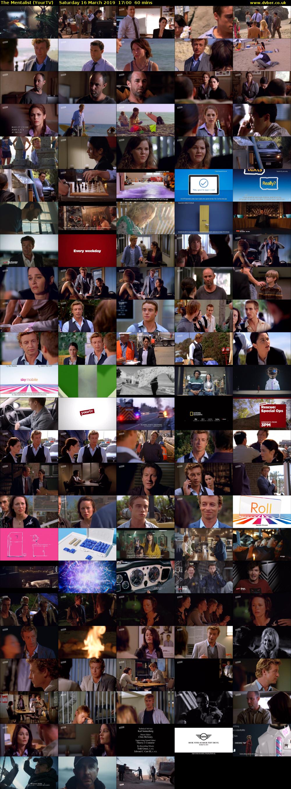 The Mentalist (YourTV) Saturday 16 March 2019 17:00 - 18:00