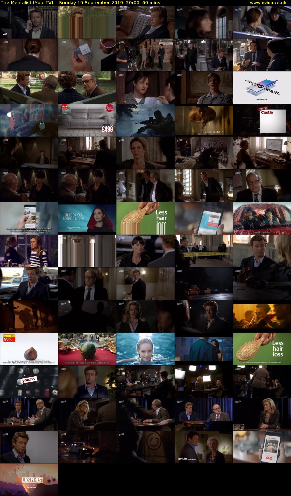 The Mentalist (YourTV) Sunday 15 September 2019 20:00 - 21:00
