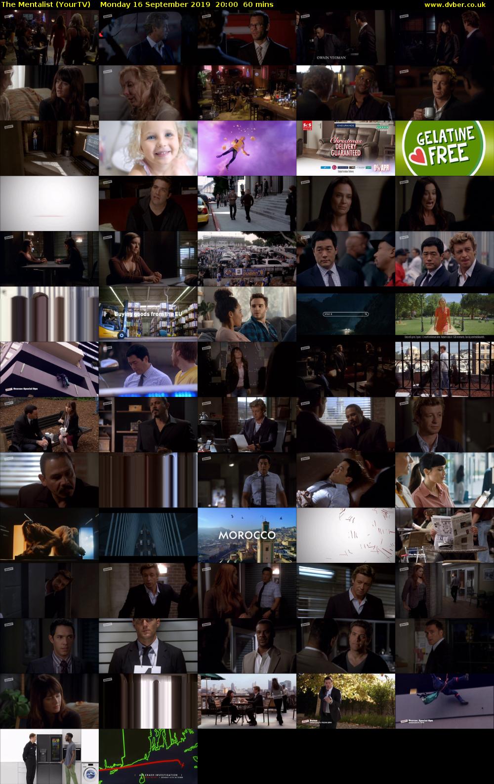 The Mentalist (YourTV) Monday 16 September 2019 20:00 - 21:00