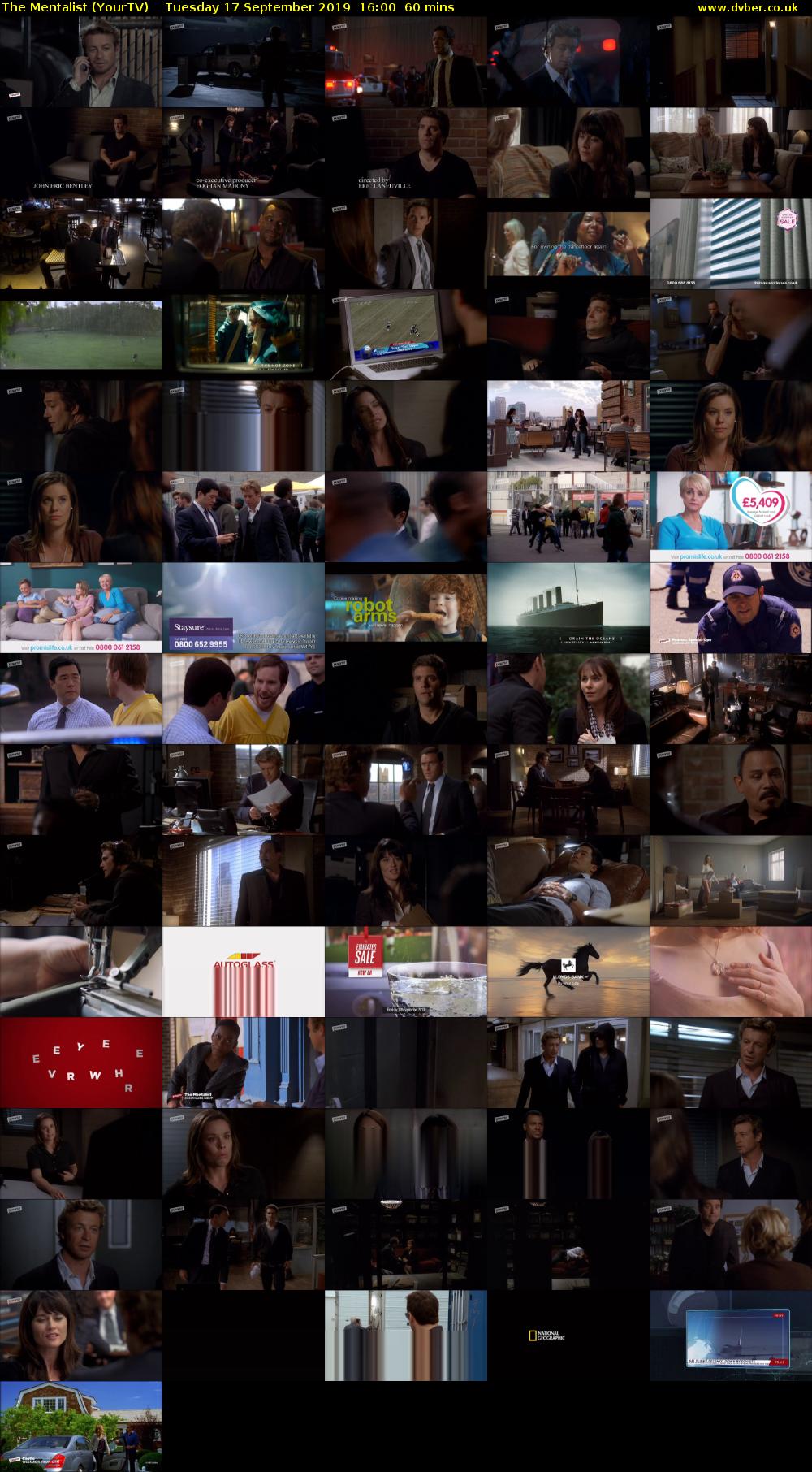 The Mentalist (YourTV) Tuesday 17 September 2019 16:00 - 17:00